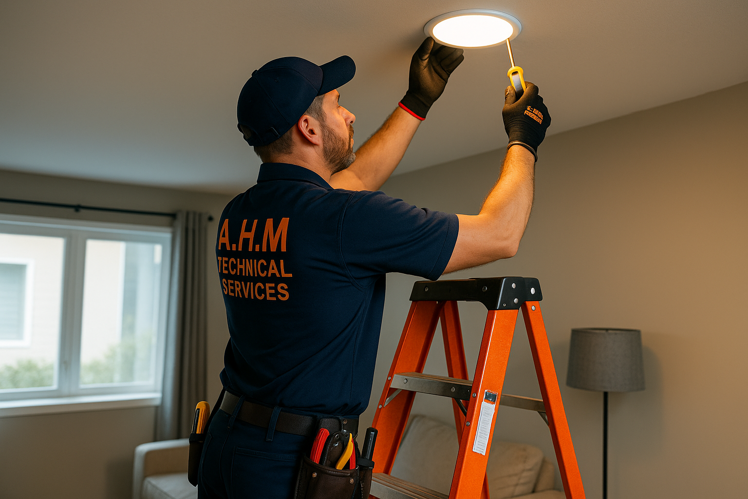 Lighting installation of LED downlight